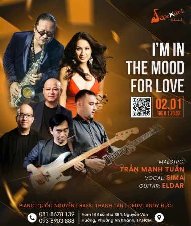 🎶 𝐈’𝐌 𝐈𝐍 𝐓𝐇𝐄 𝐌𝐎𝐎𝐃 𝐅𝐎𝐑 𝐋𝐎𝐕𝐄 | 𝐒𝐚𝐱𝐍’𝐀𝐫𝐭 𝐂𝐥𝐮𝐛  📅 𝐓𝐡𝐮̛́ 𝐒𝐚́𝐮 𝟎𝟐/𝟎𝟏