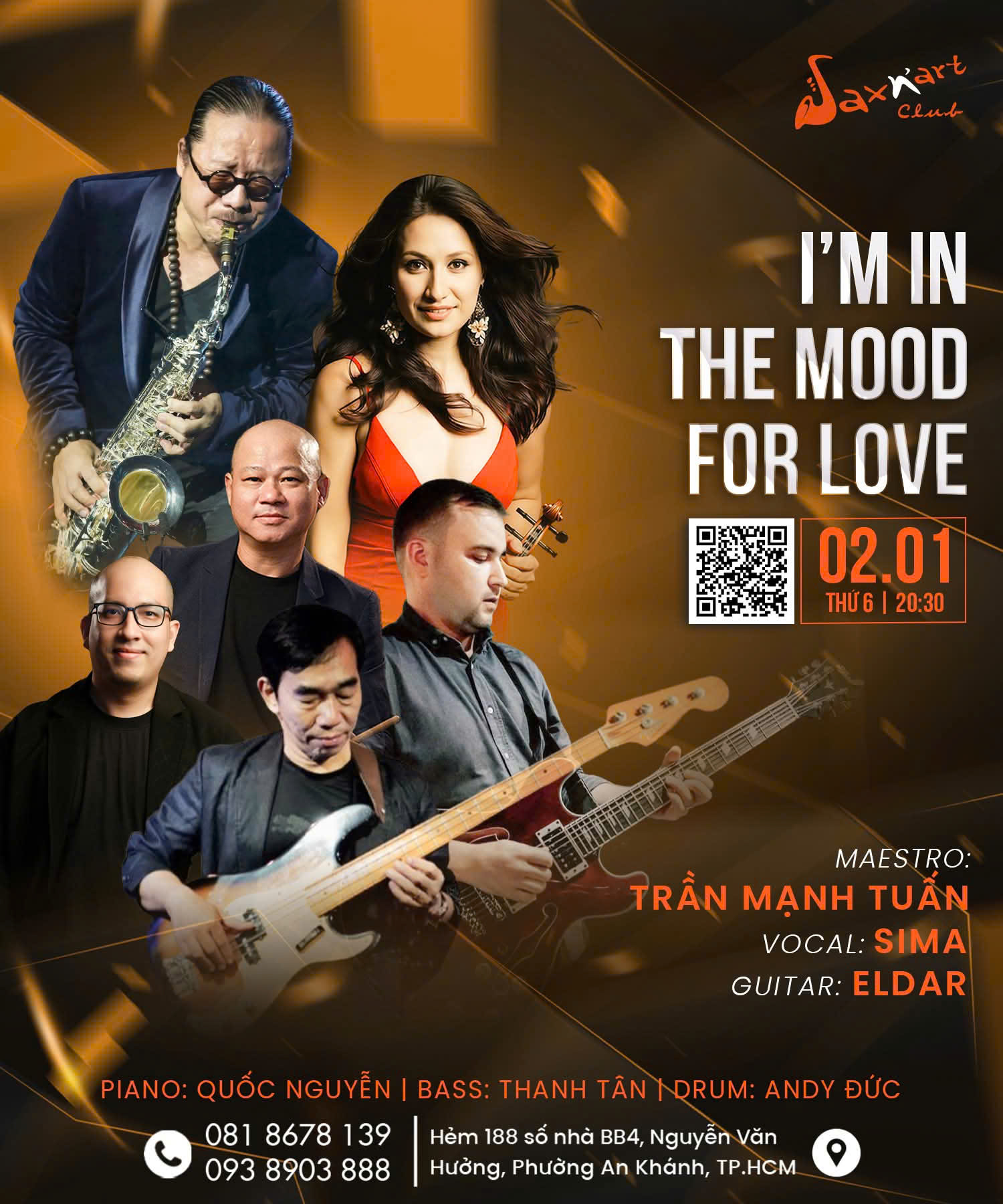 🎶 𝐈’𝐌 𝐈𝐍 𝐓𝐇𝐄 𝐌𝐎𝐎𝐃 𝐅𝐎𝐑 𝐋𝐎𝐕𝐄 | 𝐒𝐚𝐱𝐍’𝐀𝐫𝐭 𝐂𝐥𝐮𝐛  📅 𝐓𝐡𝐮̛́ 𝐒𝐚́𝐮 𝟎𝟐/𝟎𝟏