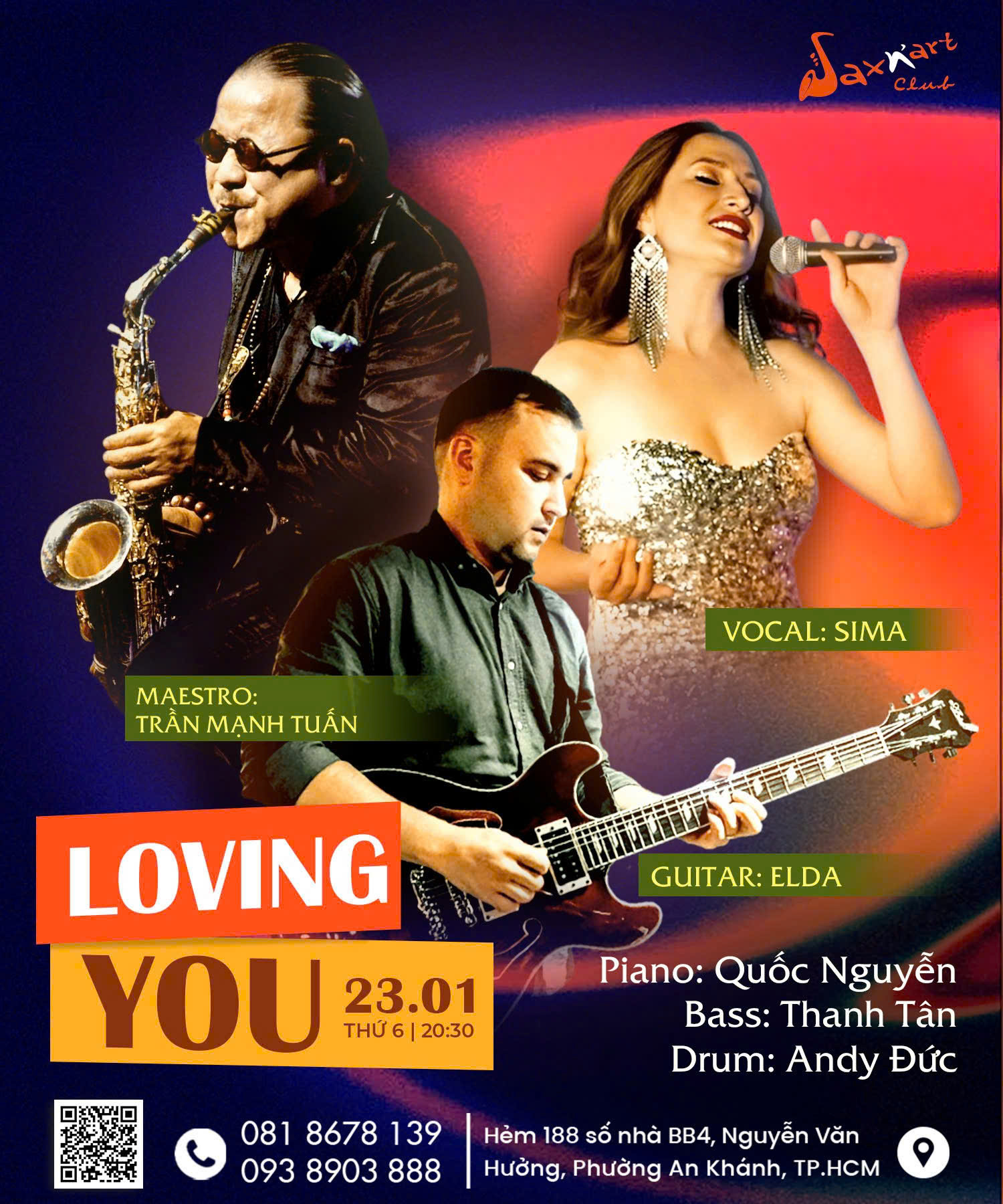 𝐋𝐎𝐕𝐈𝐍𝐆 𝐘𝐎𝐔 | 𝐒𝐚𝐱𝐍'𝐀𝐫𝐭 𝐂𝐥𝐮𝐛 📅 𝐓𝐡𝐮̛́ 𝐒𝐚́𝐮, 𝟐𝟑/𝟎𝟏 | 𝐒𝐡𝐨𝐰𝐭𝐢𝐦𝐞: 𝟗𝐩𝐦 - 𝟏𝟏𝐩𝐦